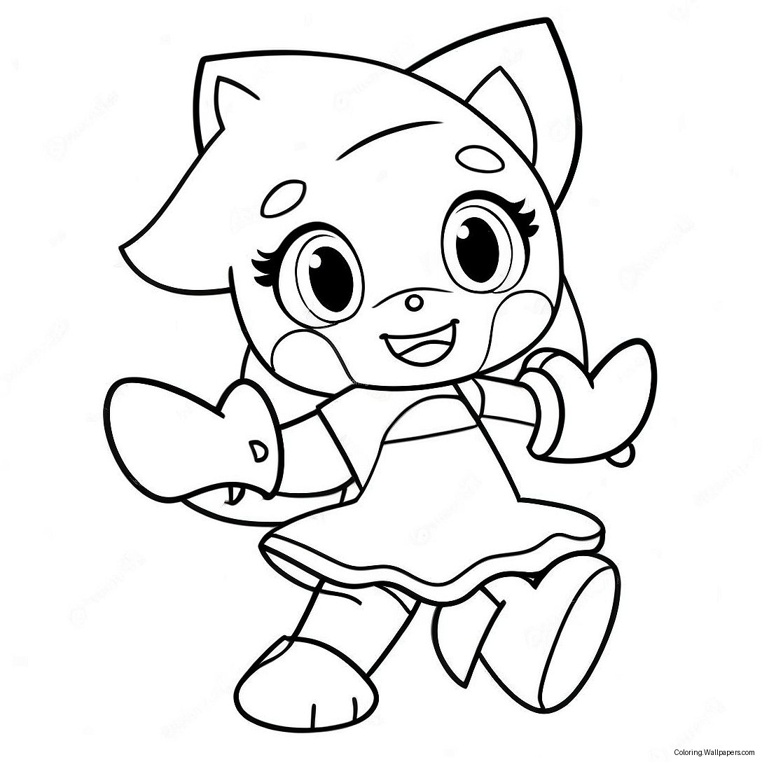 Página Para Colorir Amy Rose 266