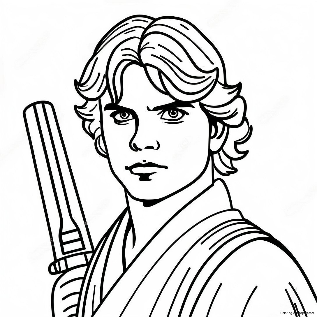 Page À Colorier Anakin Skywalker Chevalier Jedi 40937