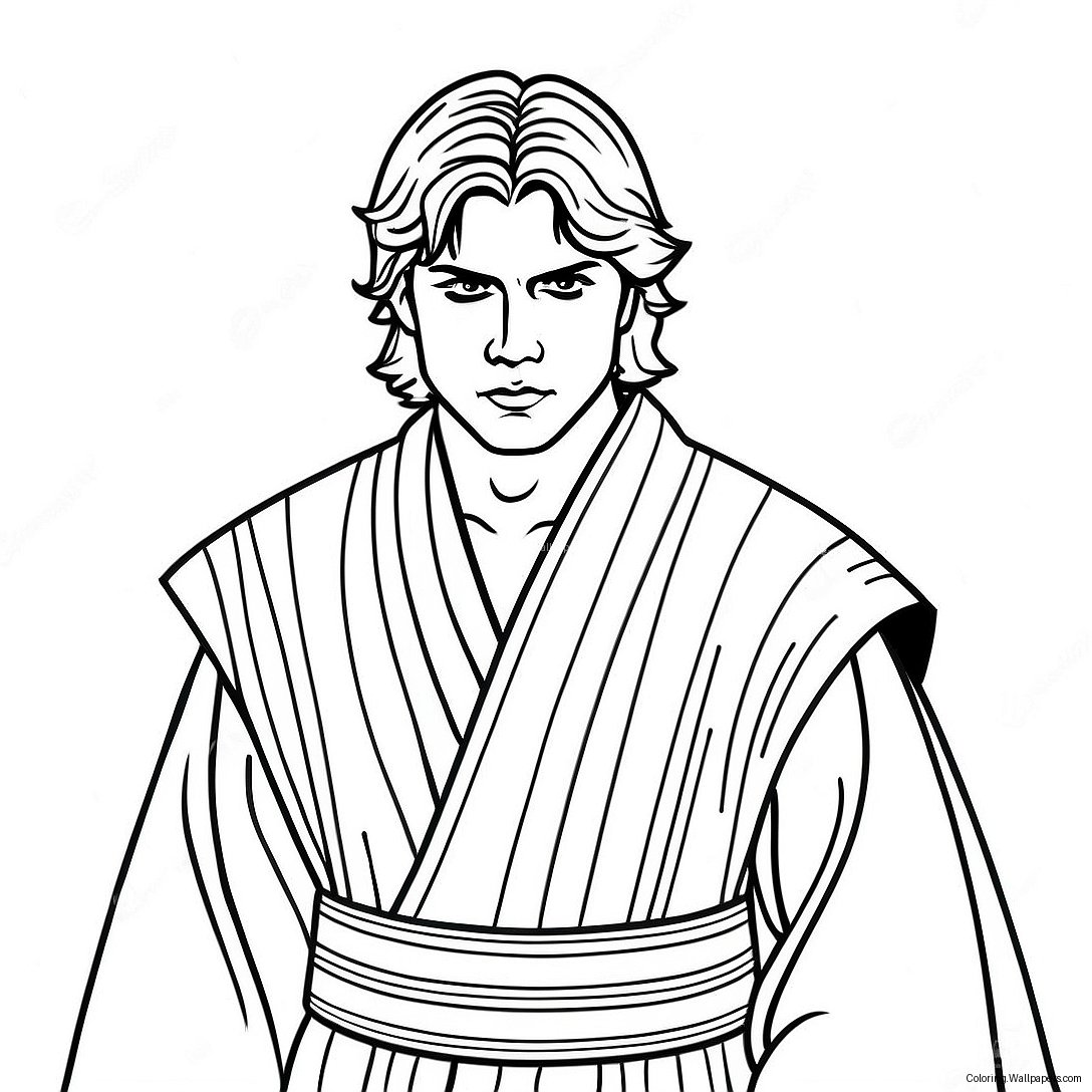 Anakin Skywalker Jedi Ritari - Väritettävä Sivu 40939