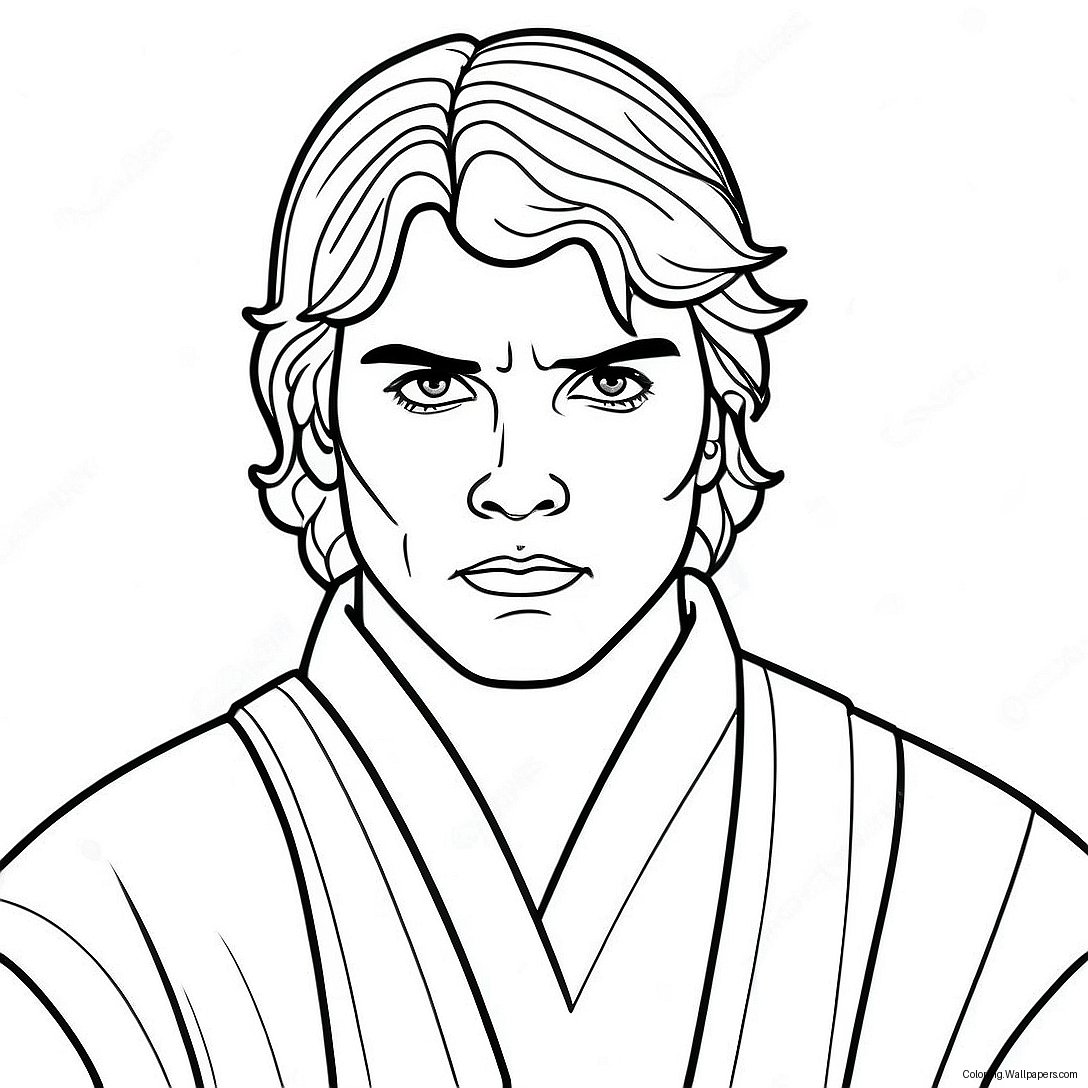 Anakin Skywalker Jedi Ritter Ausmalbild 40940