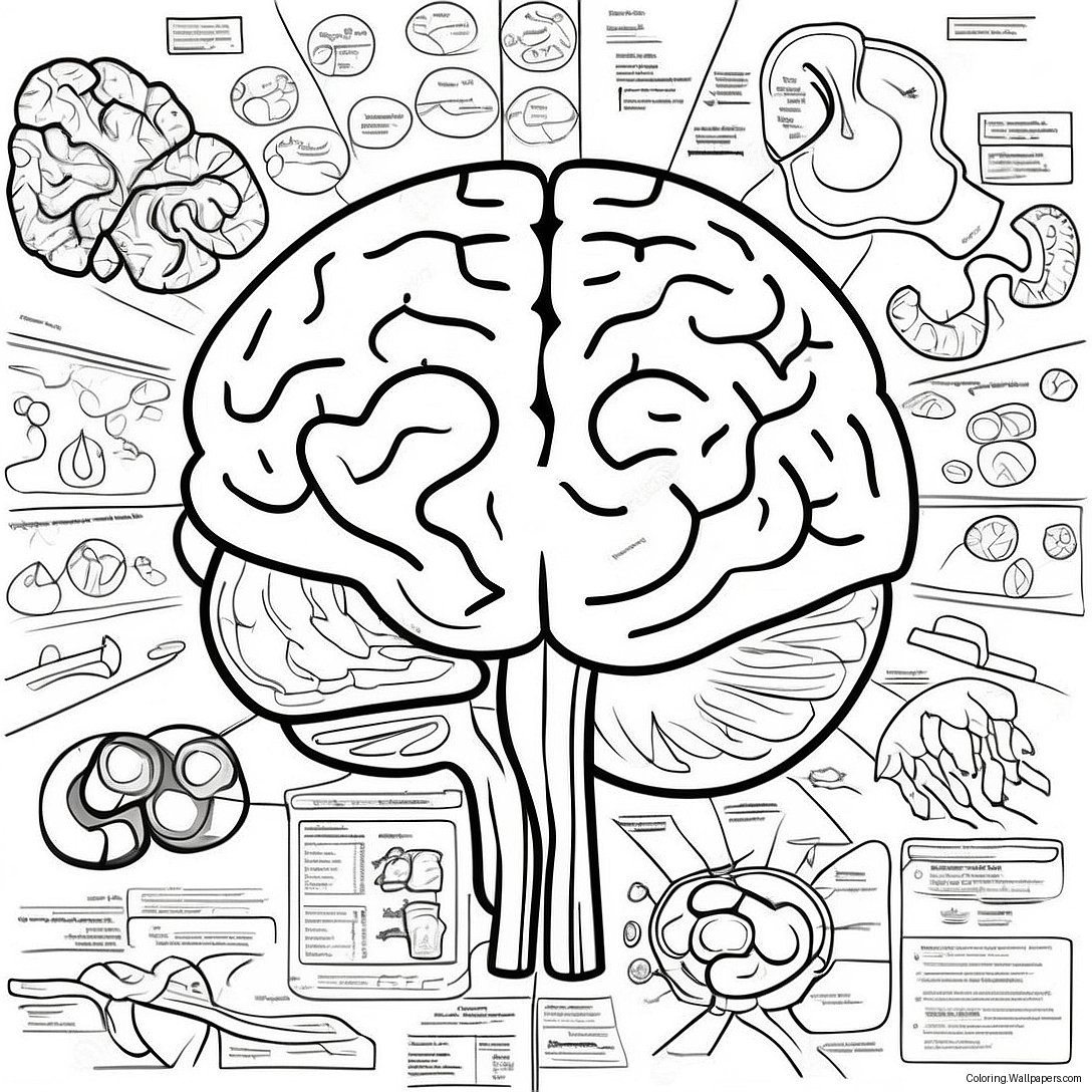 Page À Colorier De L'anatomie Du Cerveau 57979