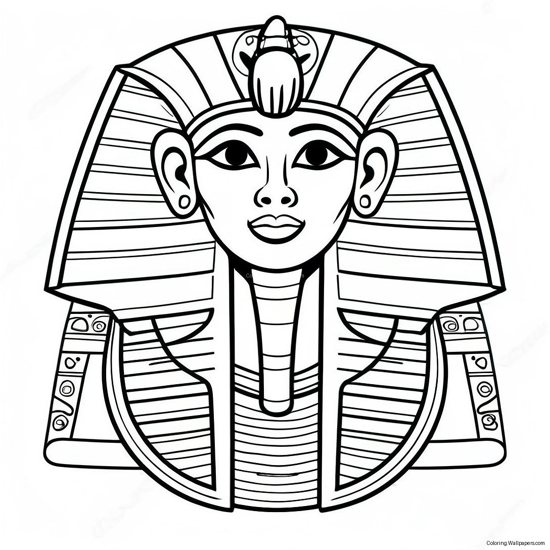 Ancient Egyptian Pharaoh Coloring Page 24130