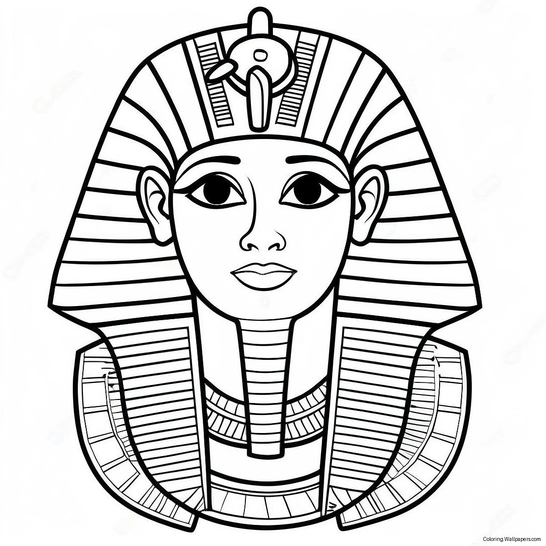 Ancient Egyptian Pharaoh Coloring Page 24131