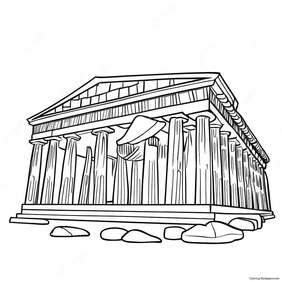 Oud Parthenon Kleurplaat 43010