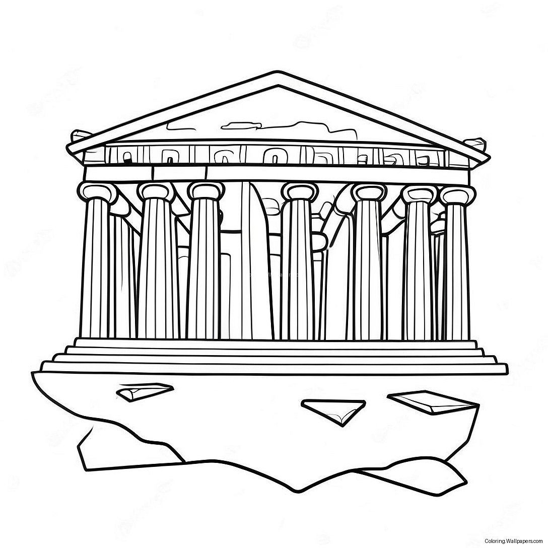 Ancient Parthenon Coloring Page (54364-43011)