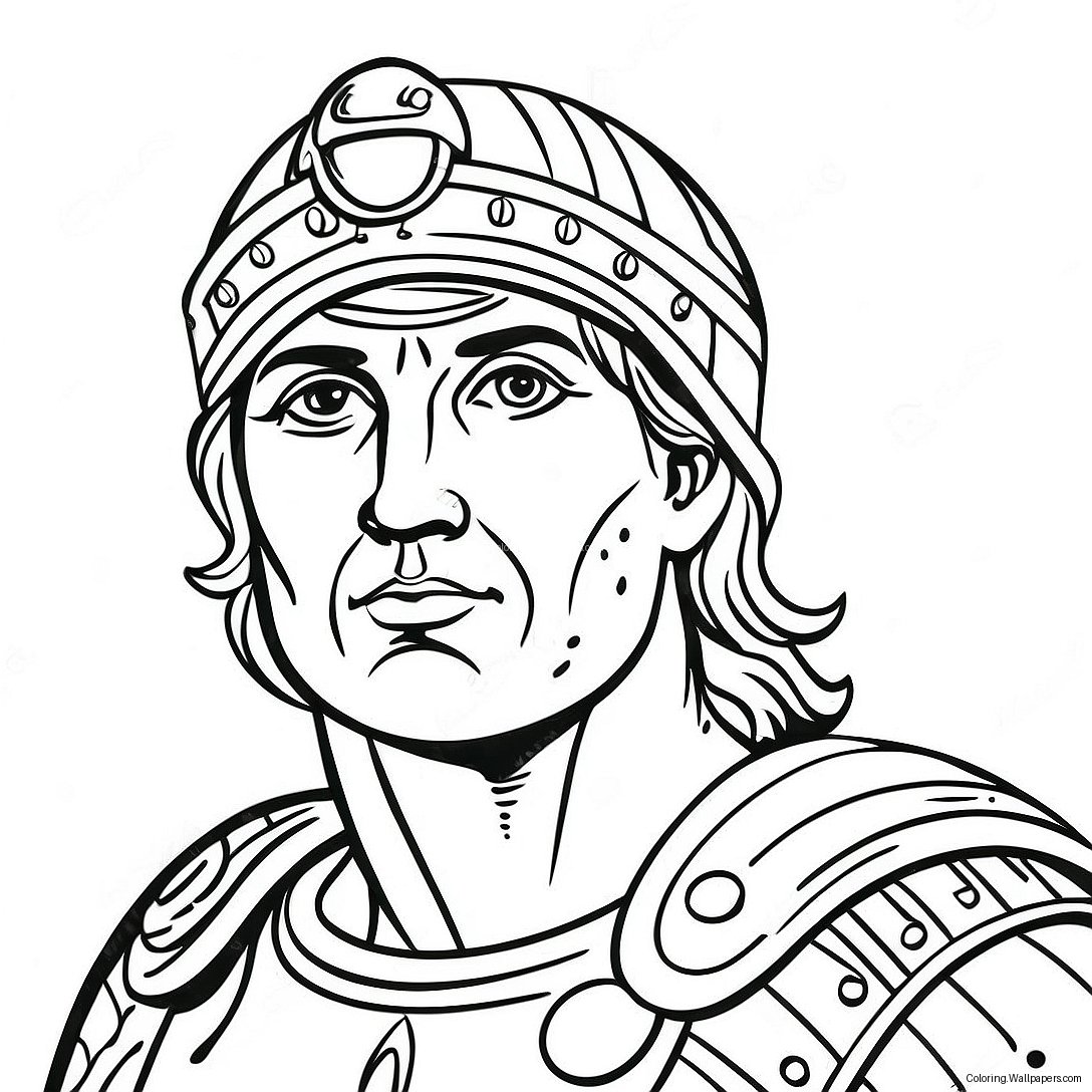 Ancient Roman Soldier Coloring Page 14434