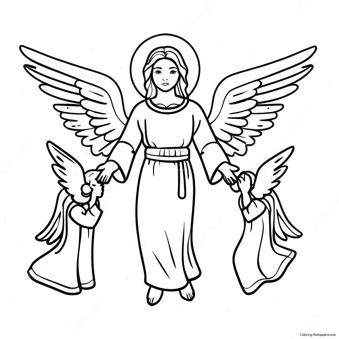 Angelic Beings In Revelation Coloring Page 17963