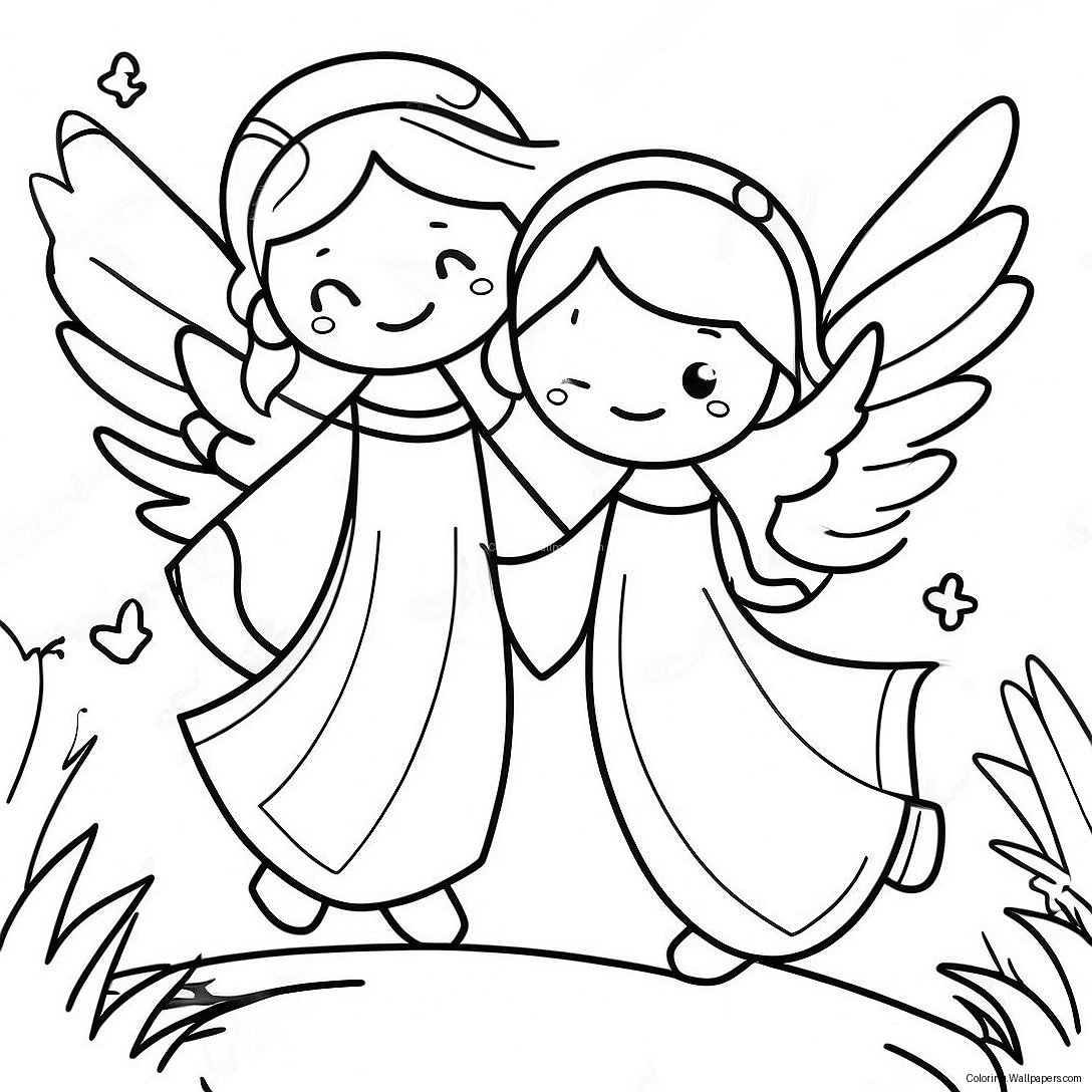 Angels In Paradise Coloring Page 5958