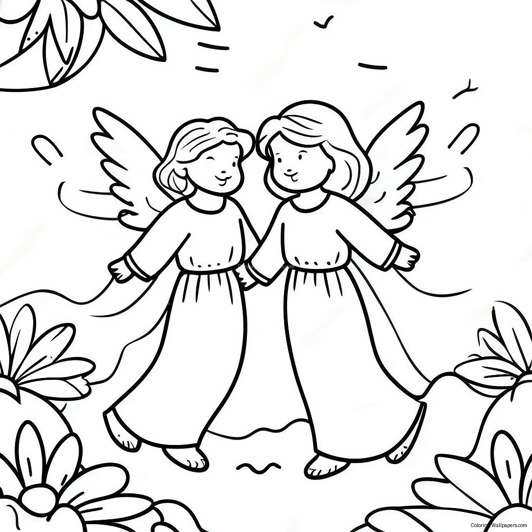 Angels In Paradise Coloring Page 5959