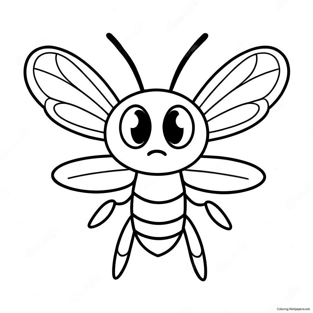 Página Para Colorear De Beedrill Enfadado Volando 43743