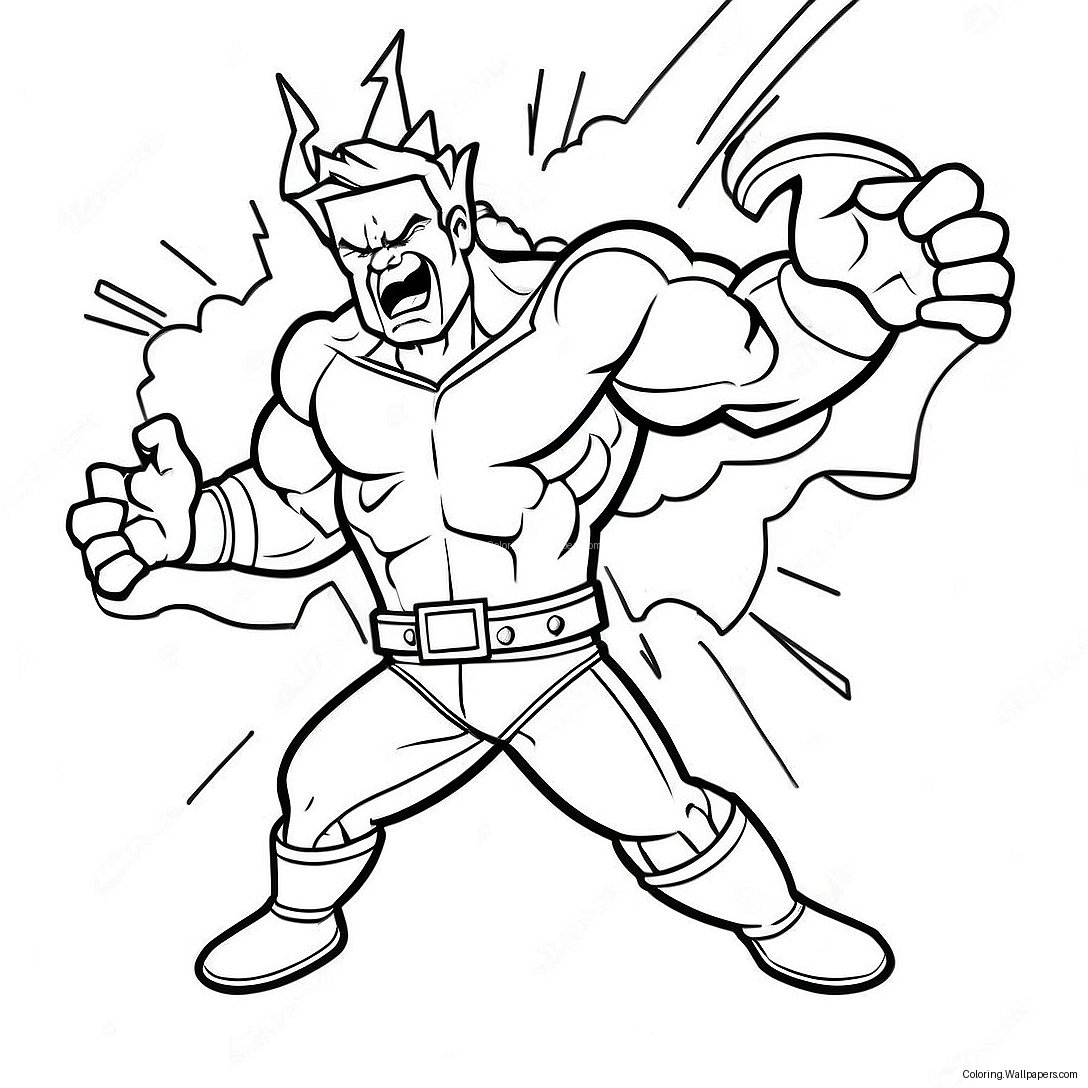 Angry Lightning Bolt Coloring Page 35925