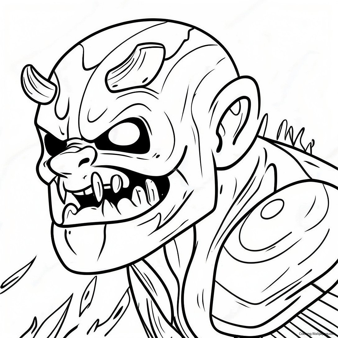 Angry Mutant Creeper Coloring Page 49261