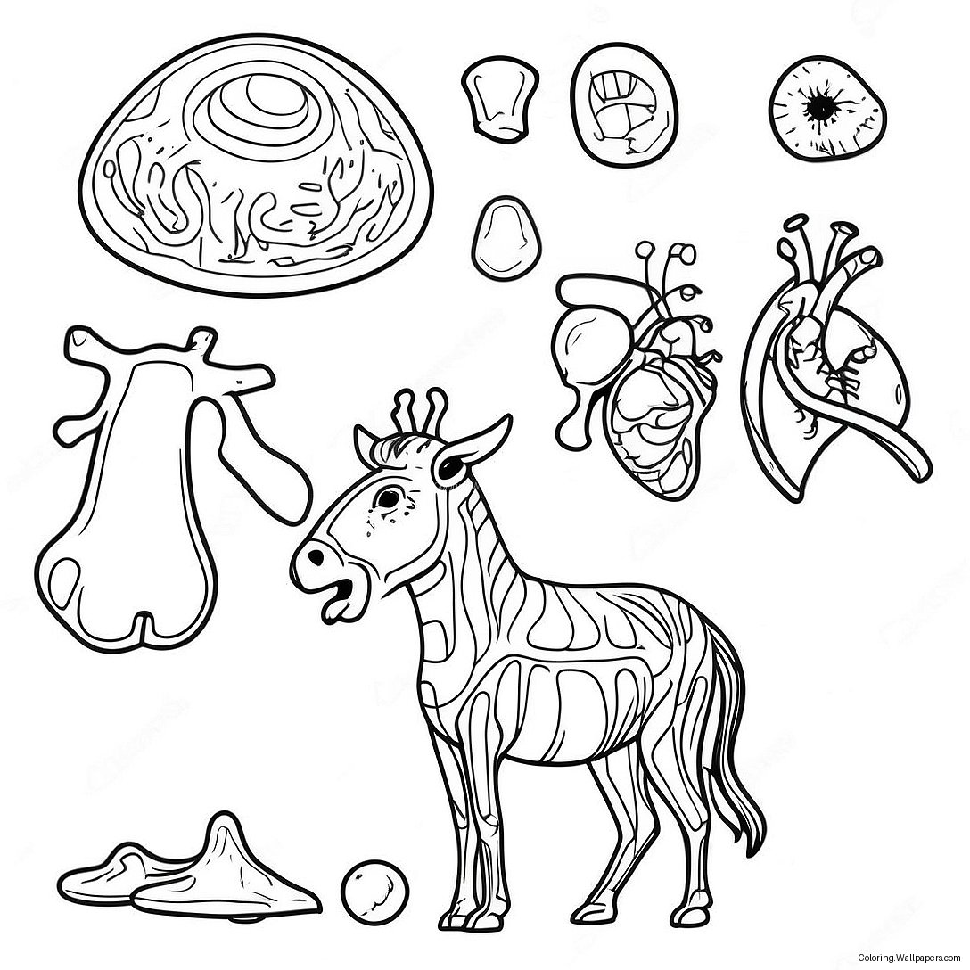 Página Para Colorir Anatomia Animal 54429