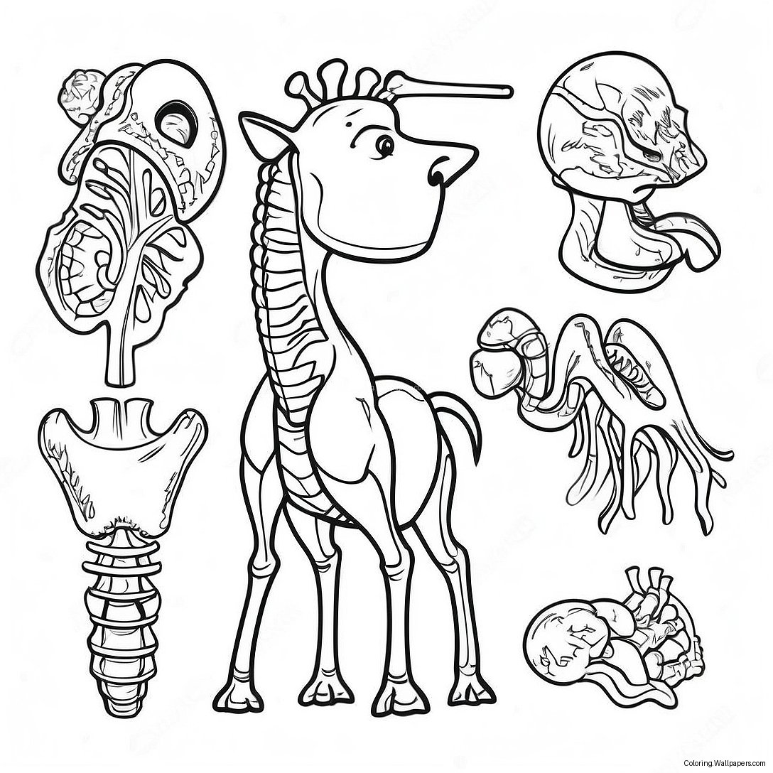 Animal Anatomy Coloring Page 54430