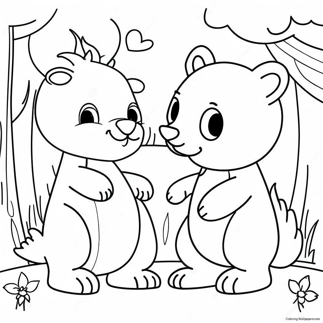 Animal Friends Coloring Page 46022