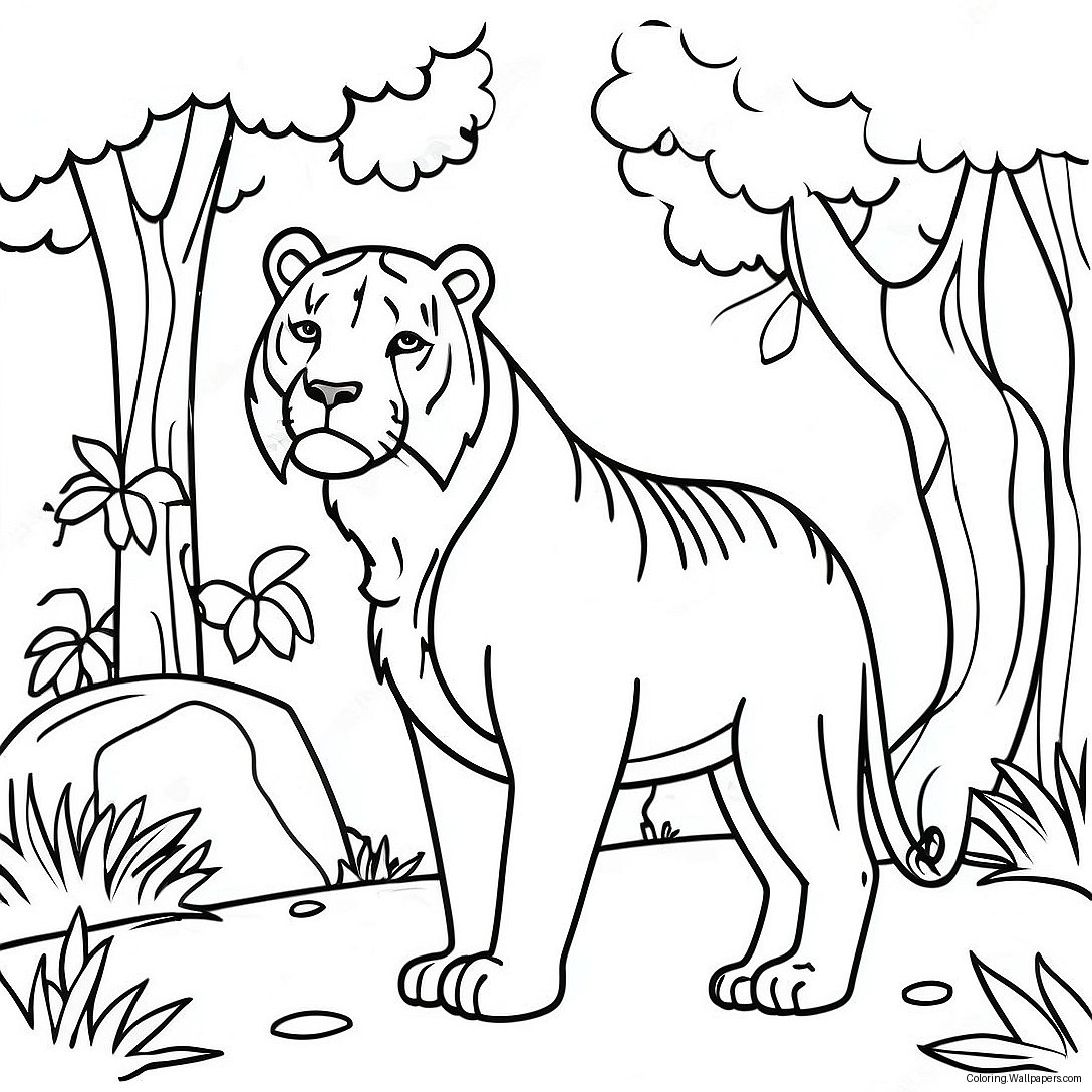 Animal Habitat Jungle Coloring Page 19886