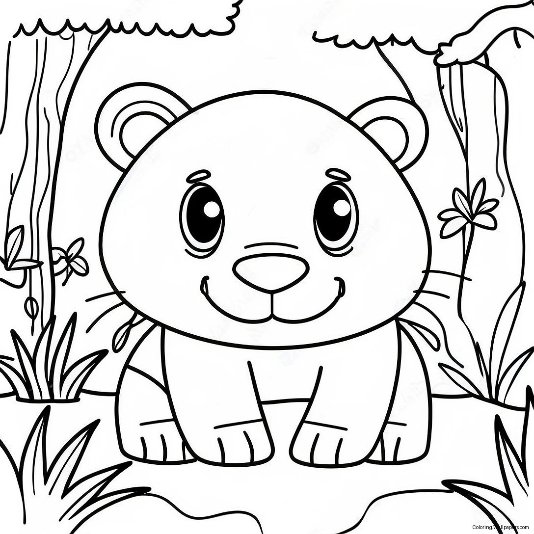 Animal Habitat Jungle Coloring Page 19887