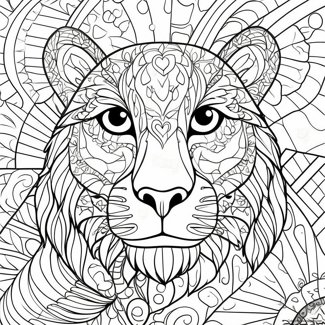 Páginas Para Colorir Mosaico De Animais 46960