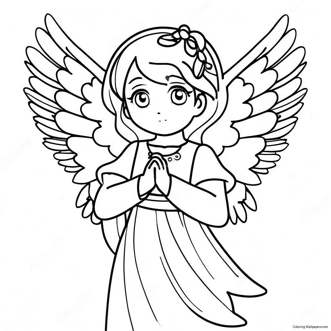 Anime Angel Coloring Page 36112