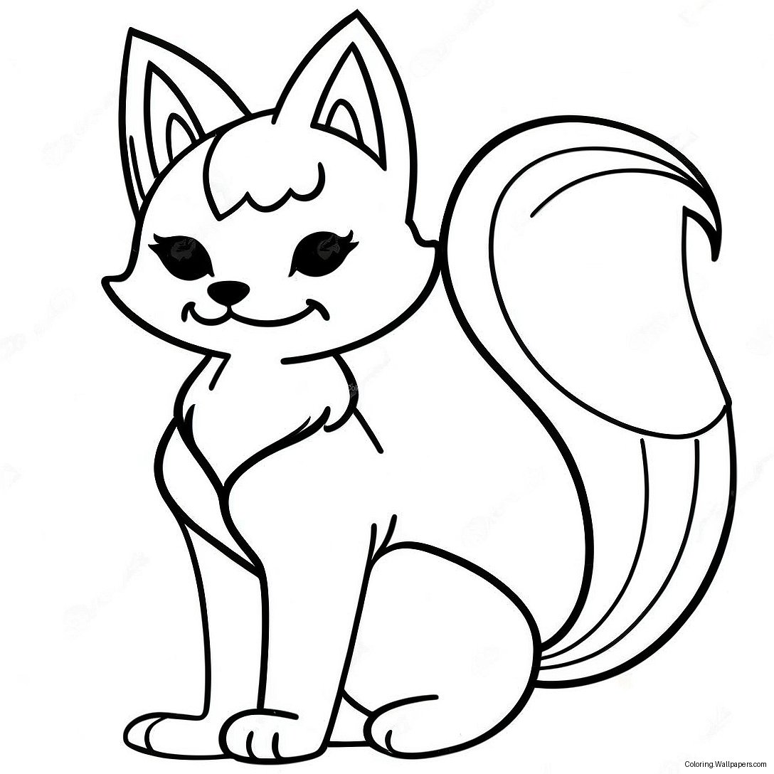 Anime Fox Coloring Page 27829