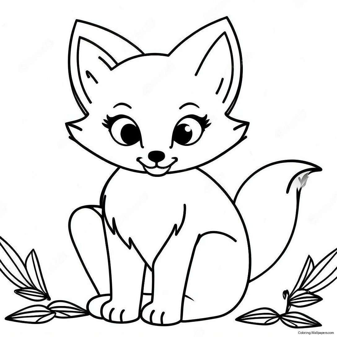 Anime Fox Coloring Page 27830