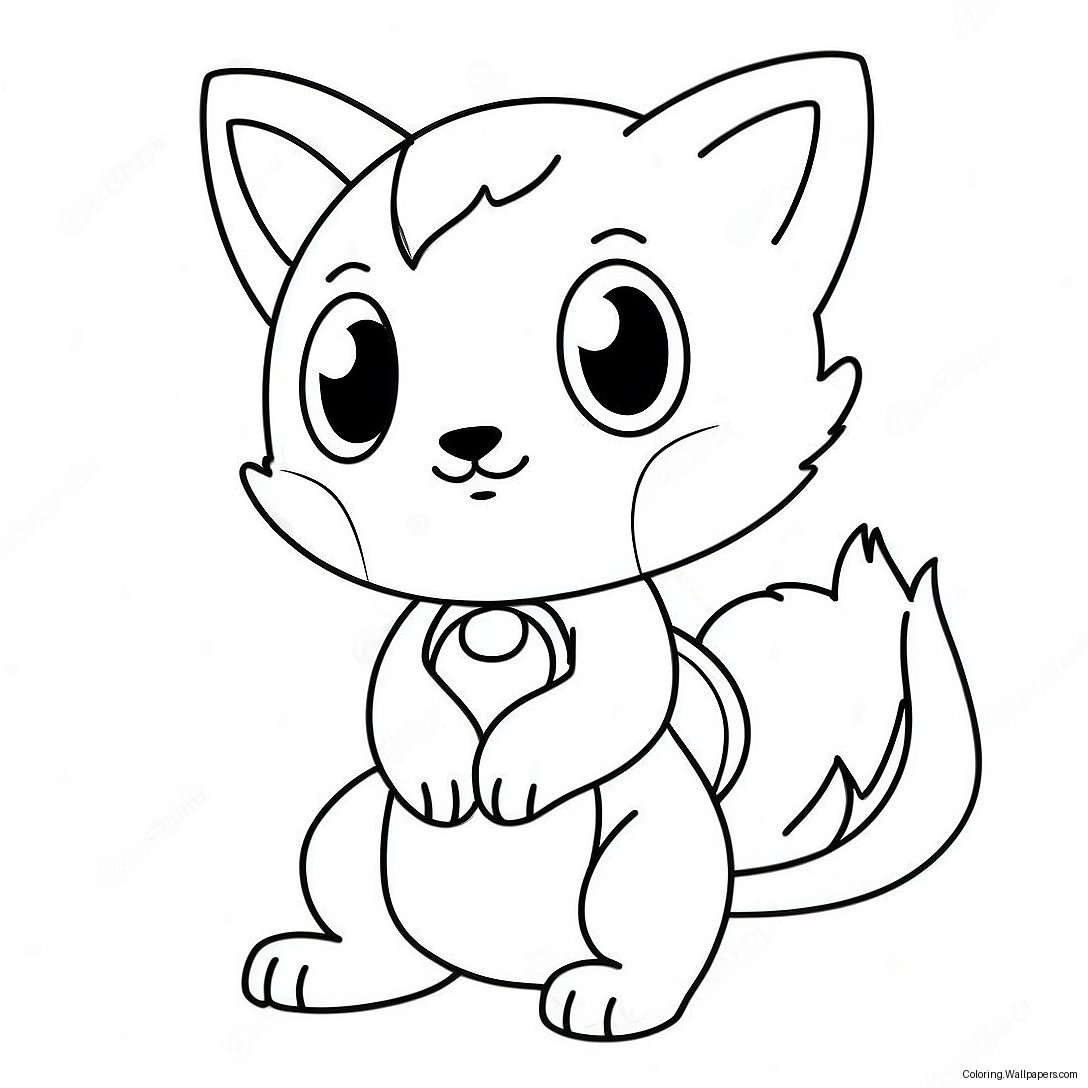 Anime Furry Character Coloring Page 49855