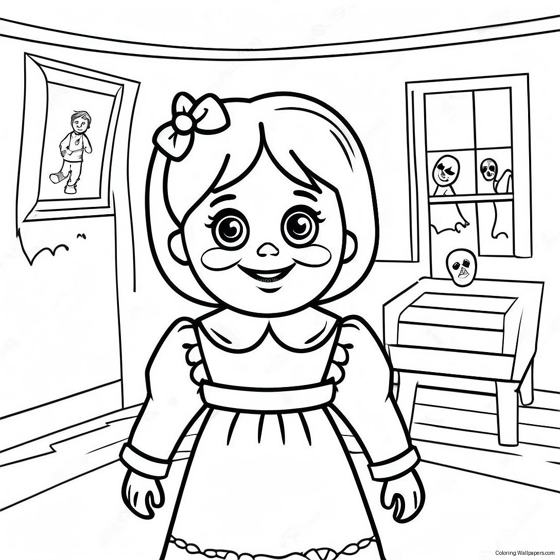 Page À Colorier Annabelle Dans Une Maison Hantée 31027