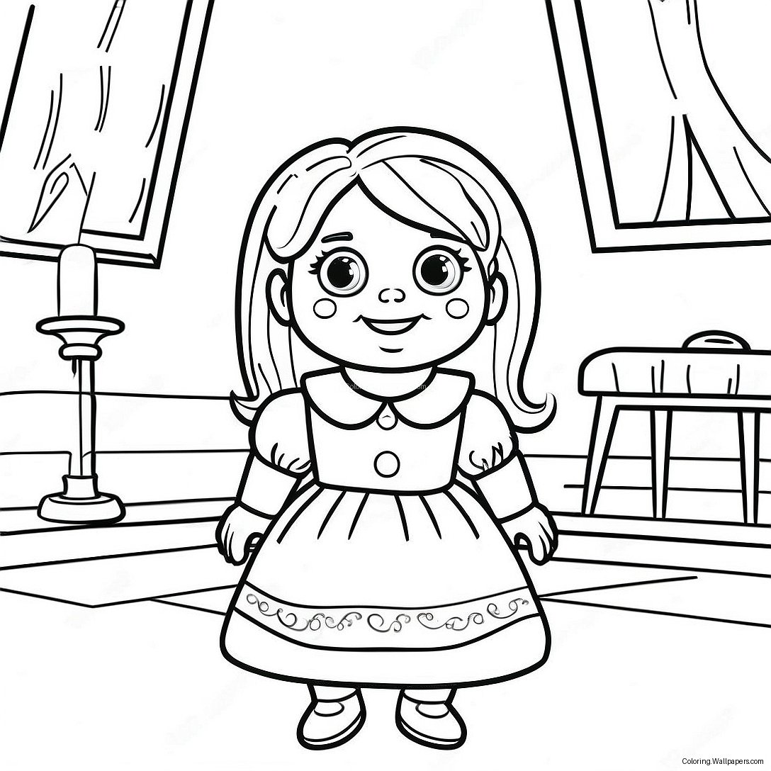 Page À Colorier Annabelle Dans Une Maison Hantée 31028