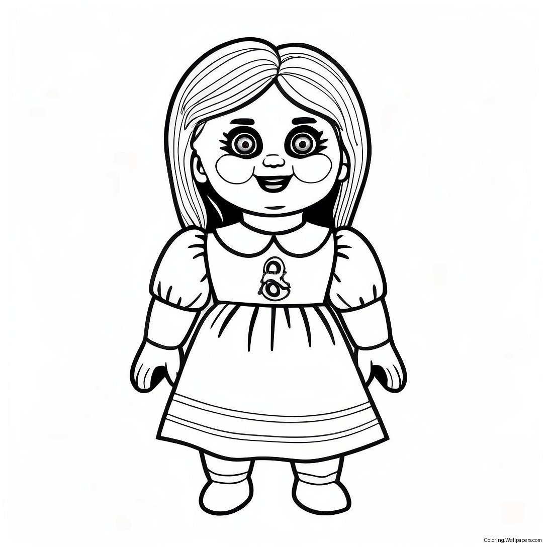 Annabelle Scary Doll Coloring Page 31017