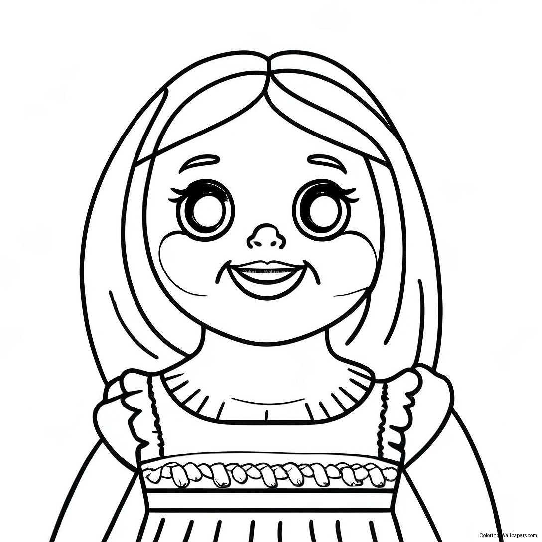 Annabelle Scary Doll Coloring Page 31018