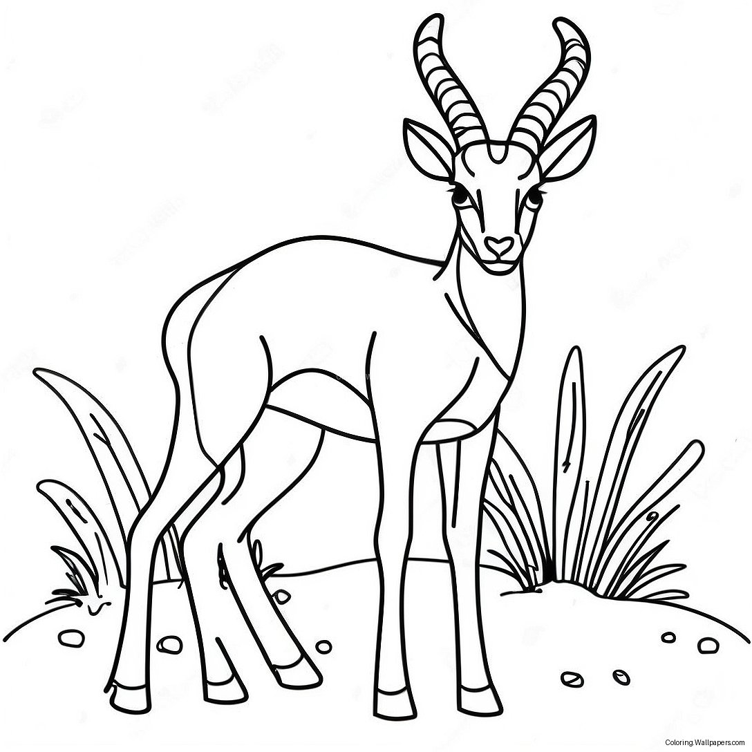 Antelope Coloring Page 49188