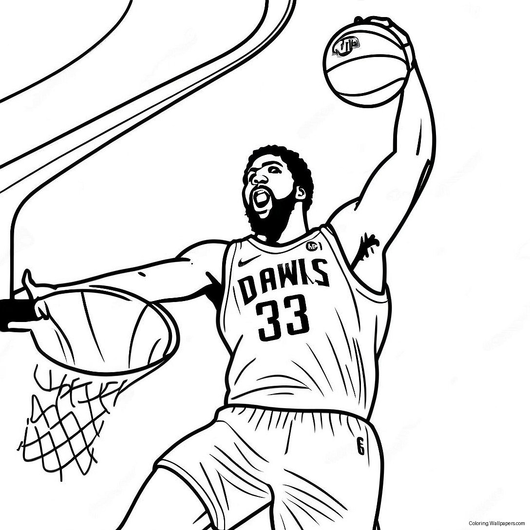 Anthony Davis Beim Dunking Basketball Ausmalbild 28137