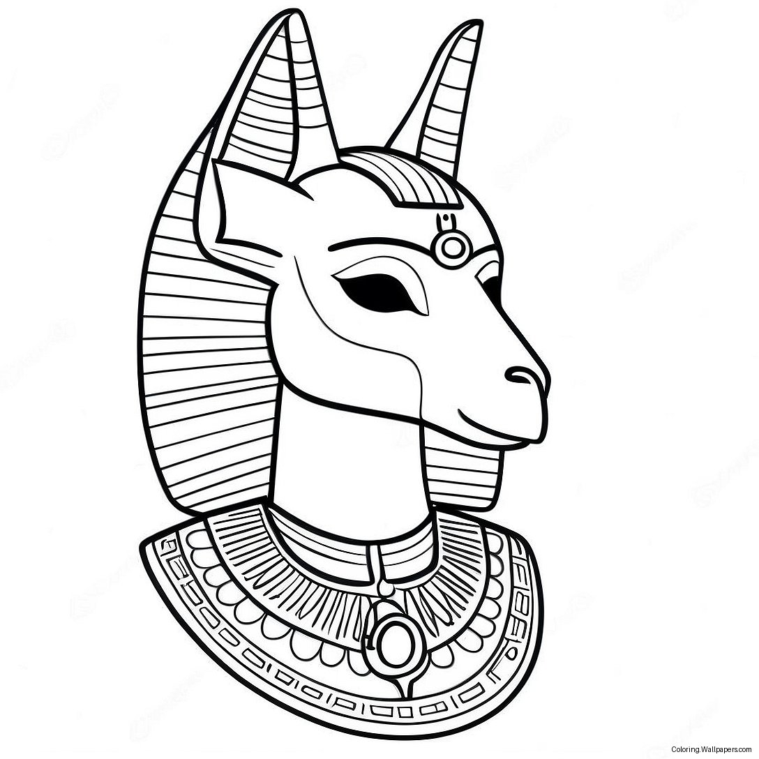 Anubis Met De Gouden Ankh Kleurplaat 58212