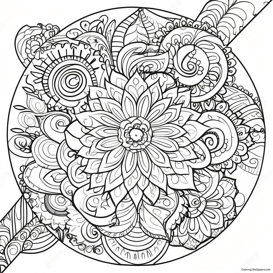 Anxiety Relief Mandala Coloring Page 29682