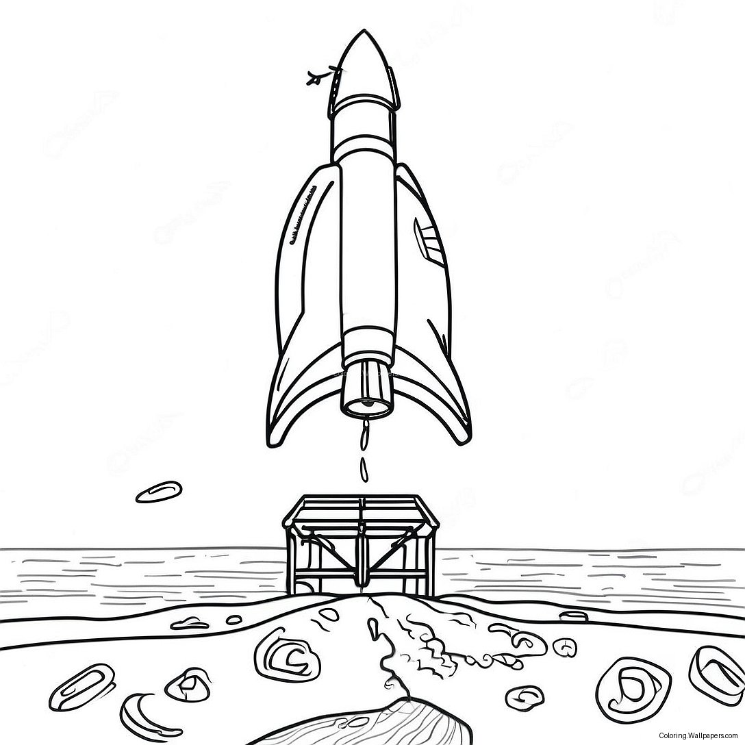 Apollo 11 Rocket Launch Coloring Page 59001