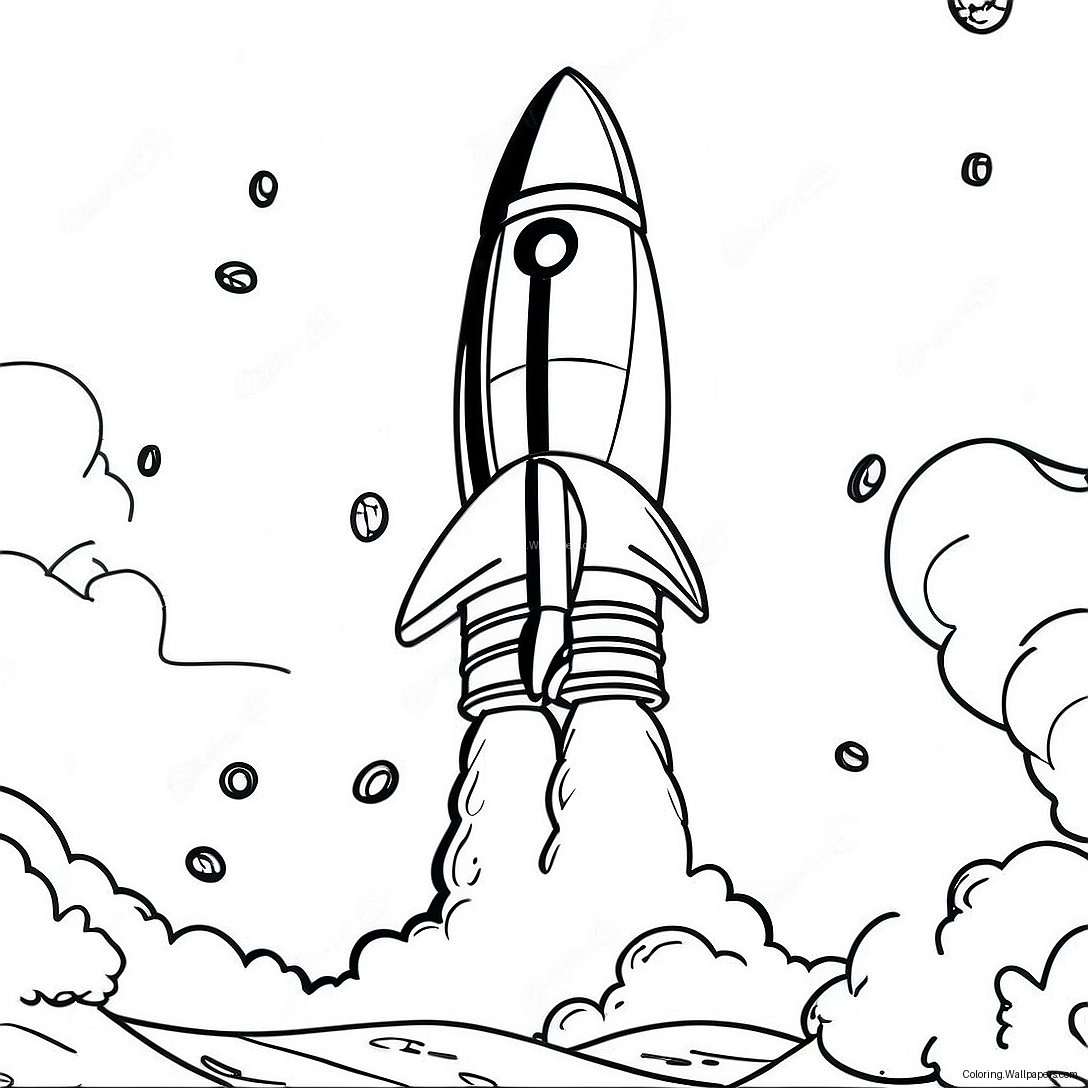 Apollo 11 Rocket Launch Coloring Page 59004