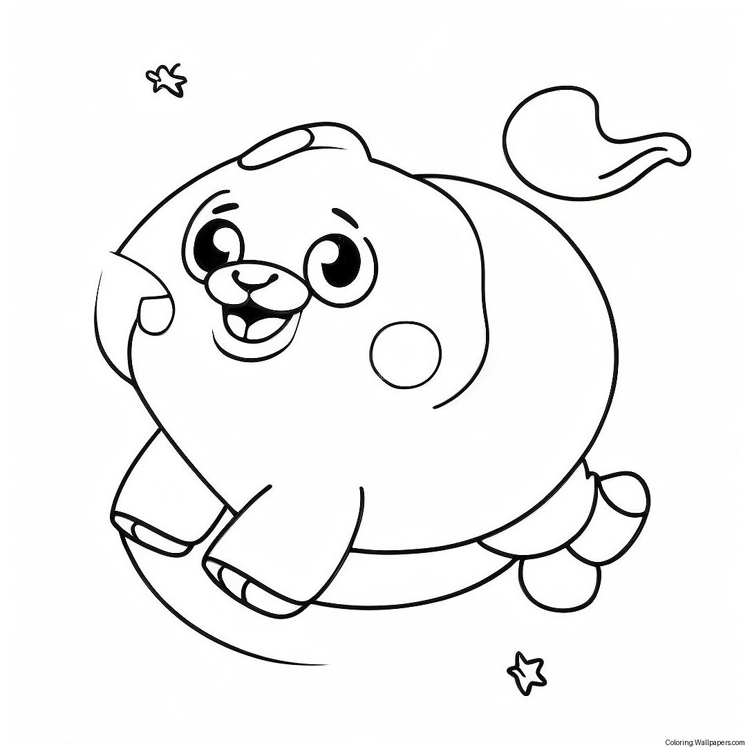 Appa Flying In The Sky Coloring Page 35493