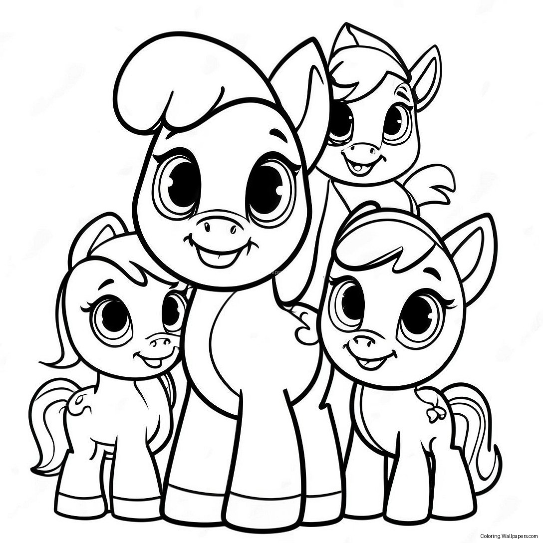 Page À Colorier Apple Jack Avec Des Amis 14182