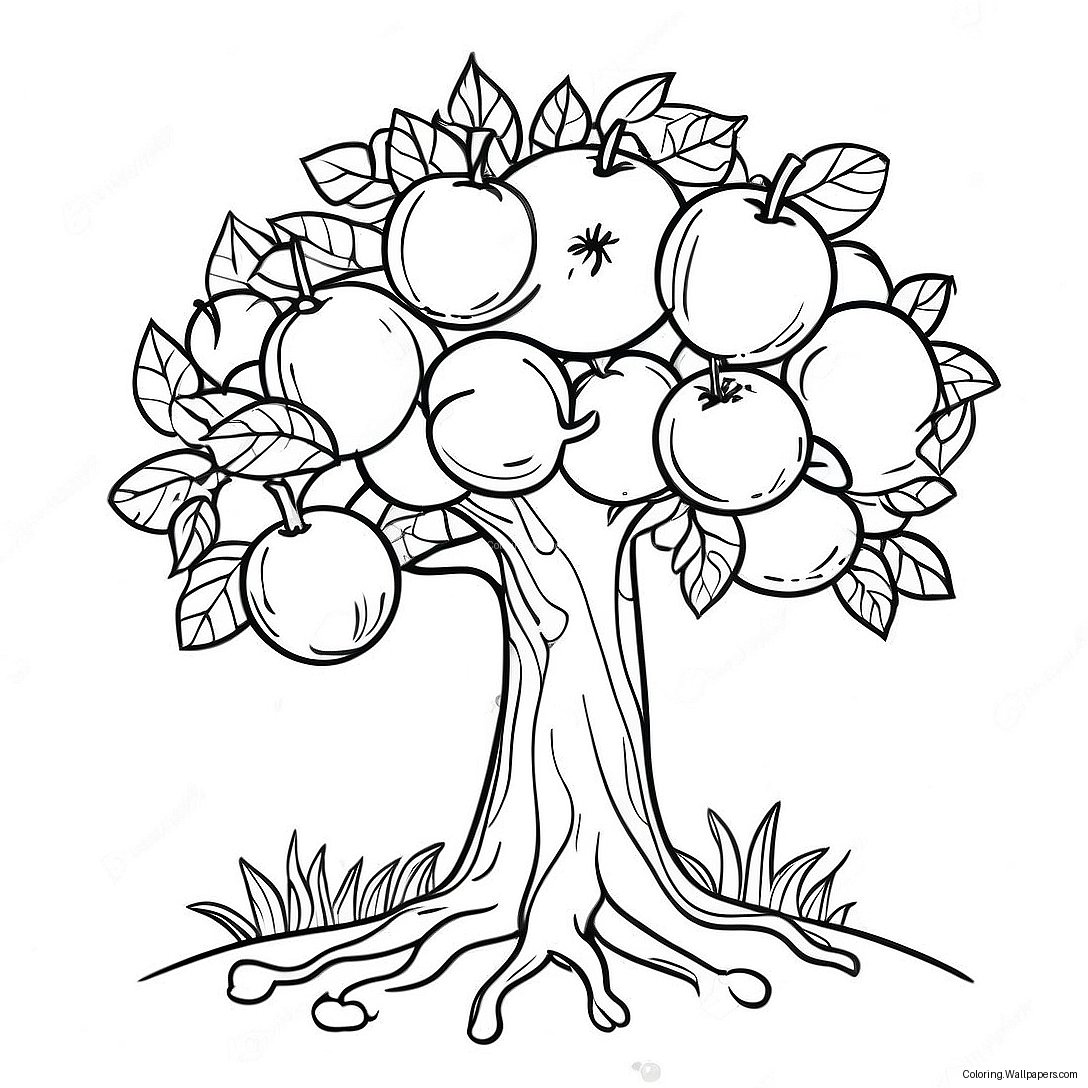 Apple Tree Coloring Page 19807