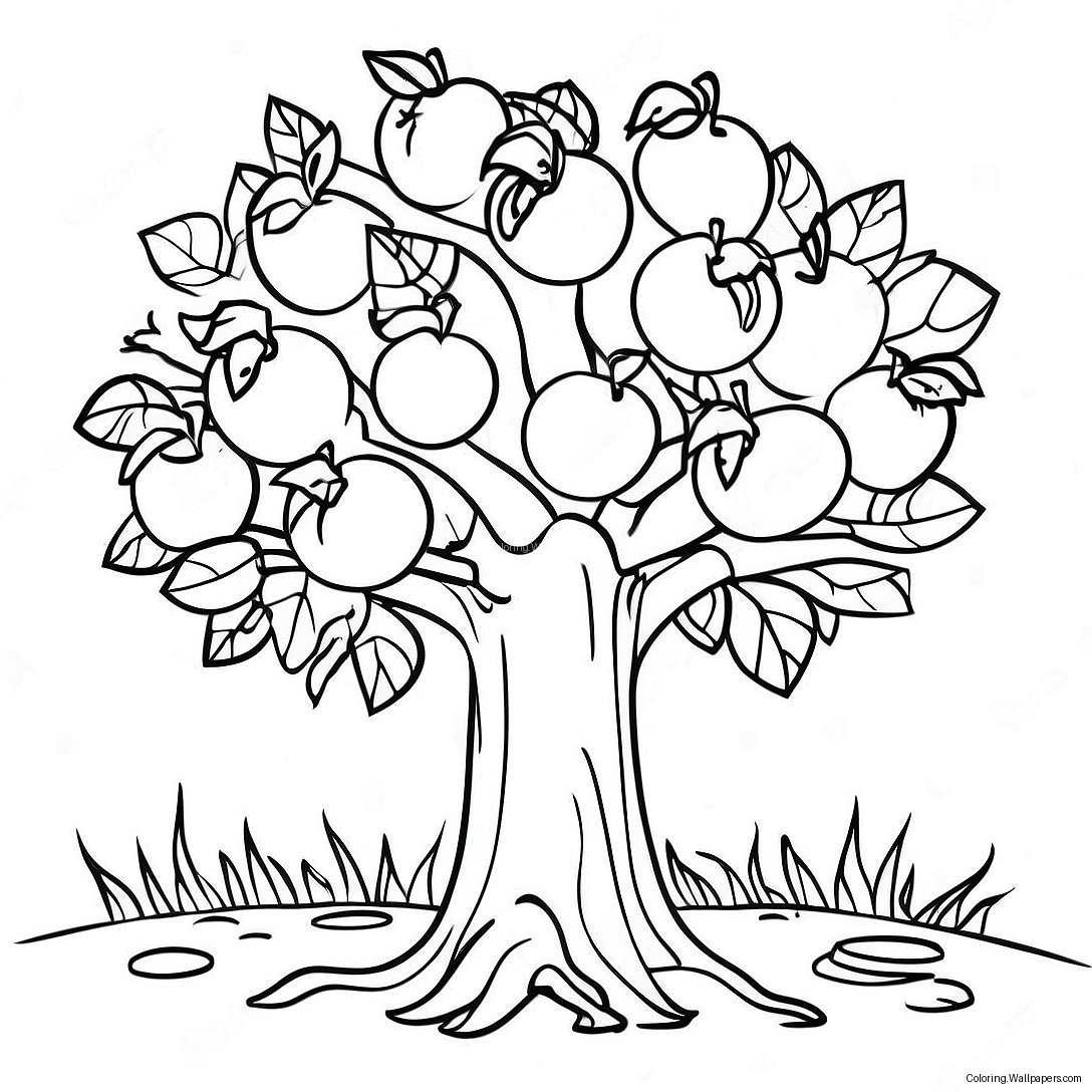 Apple Tree Coloring Page 19808