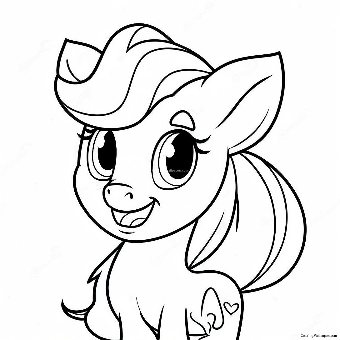 Page À Colorier Applejack Avec Un Sourire Éclatant 24218