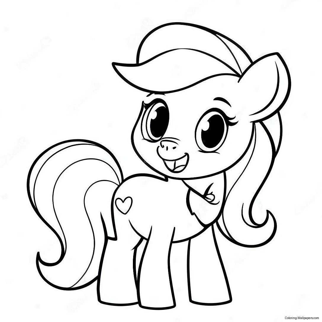 Página Para Colorir Da Applejack Com Um Sorriso Brilhante 24219