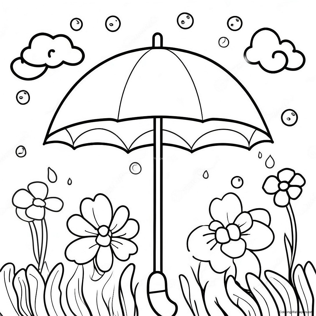 4月の雨は5月の花をもたらすぬりえページ 10467