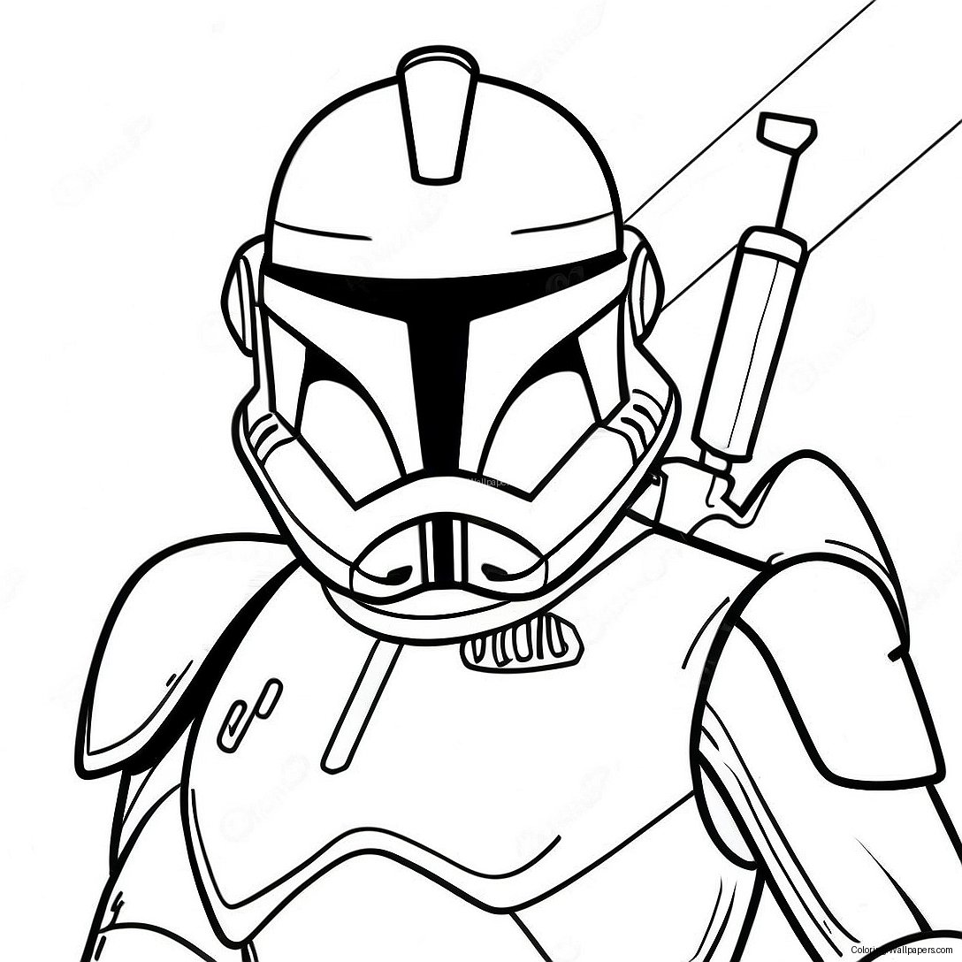 Página Para Colorear Del Clon Trooper Arc 15758