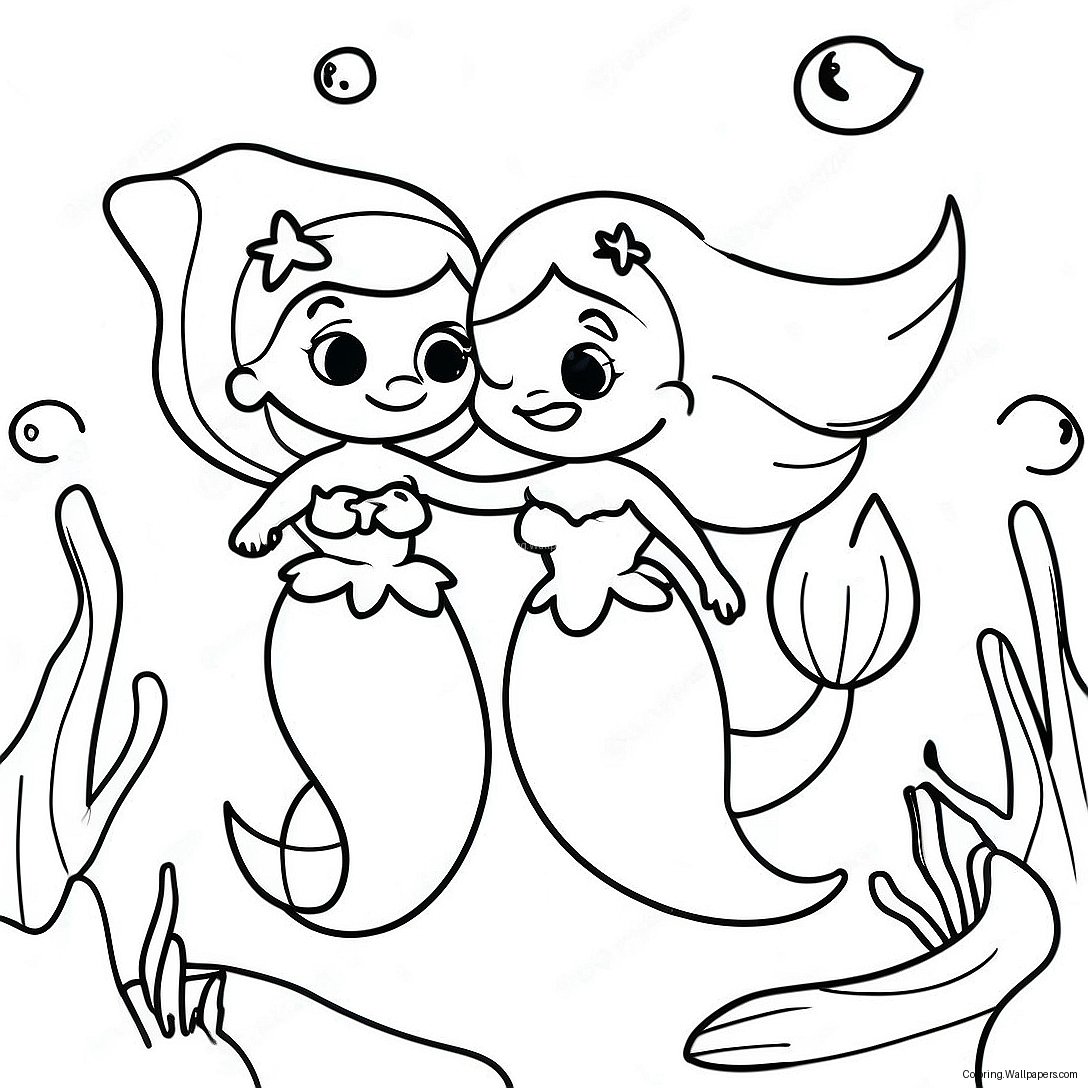 Ariel Sisters Underwater Adventure Coloring Page 18311