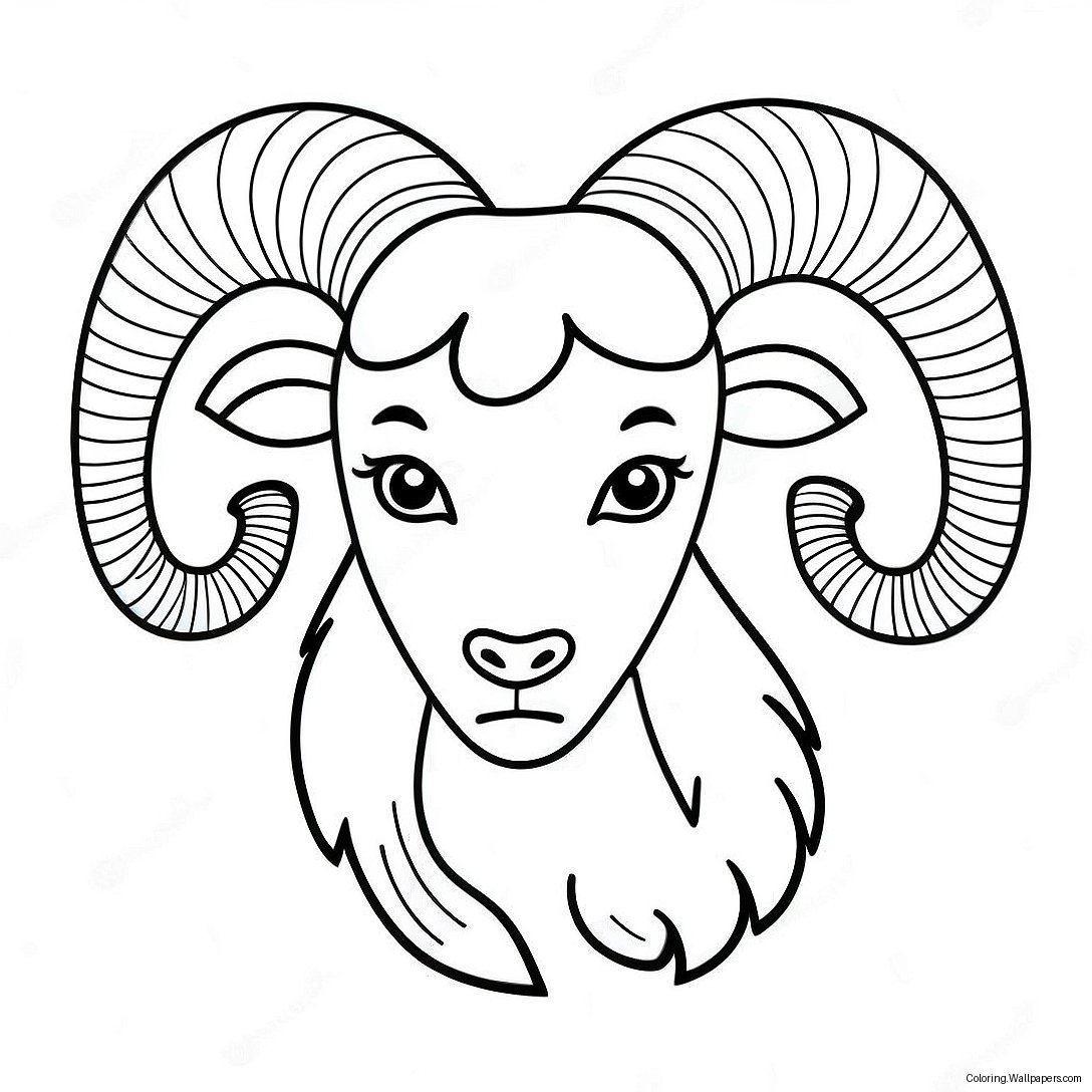 Aries Zodiac Sign Coloring Page 21189