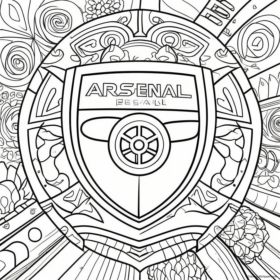 Arsenal Logo Coloring Page 34006