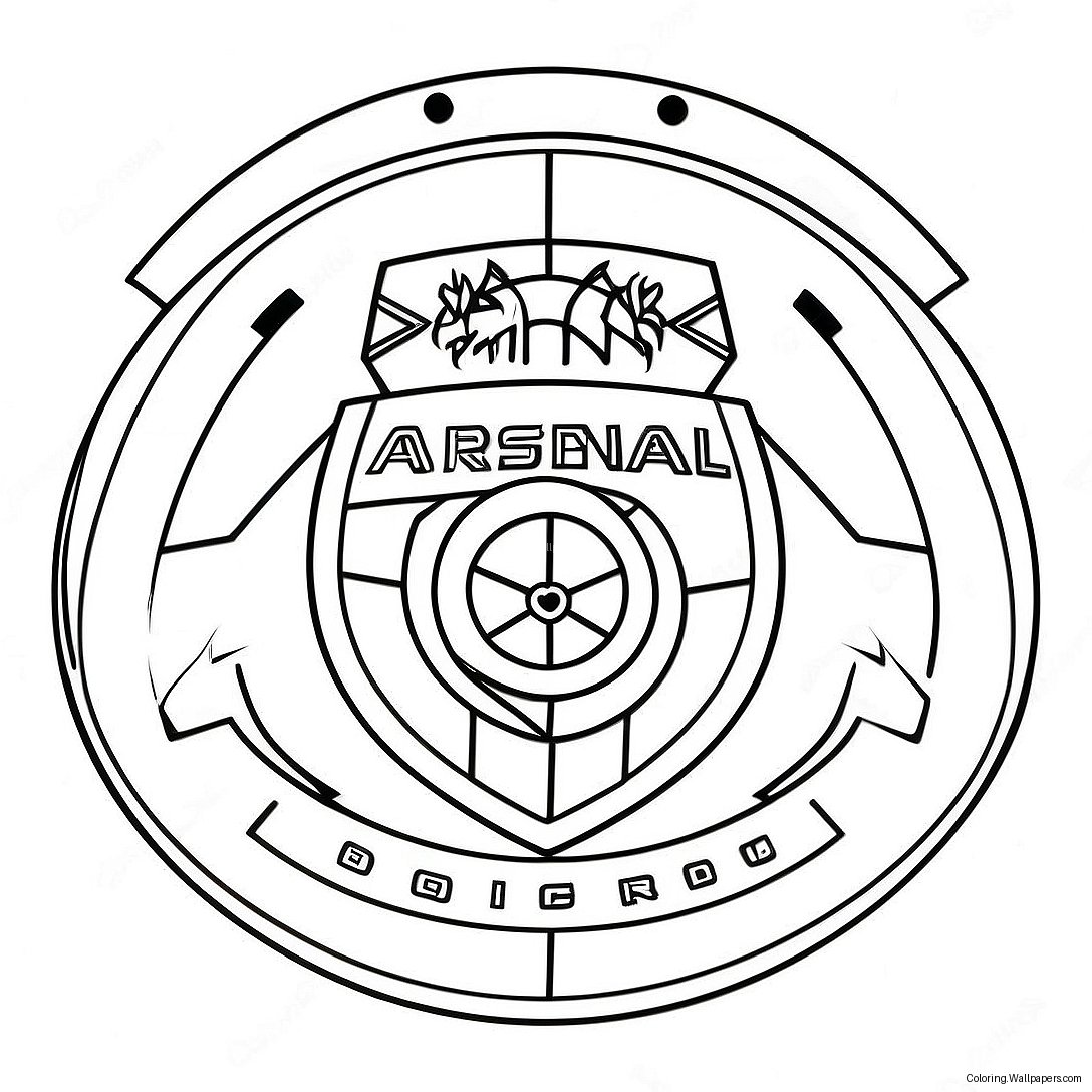 Arsenal Logo Coloring Page 34007