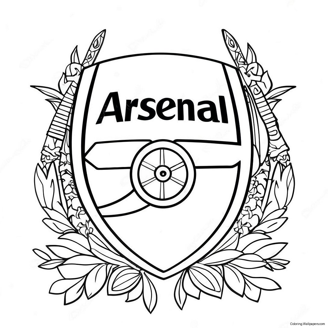 Arsenal Logo Coloring Page 34008