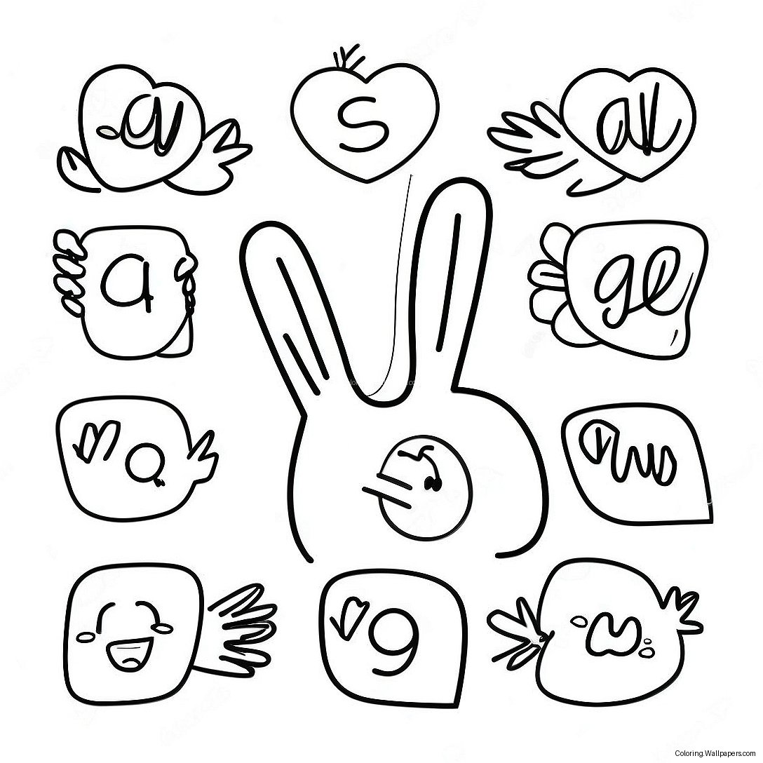 Asl Alphabet Coloring Page 24376